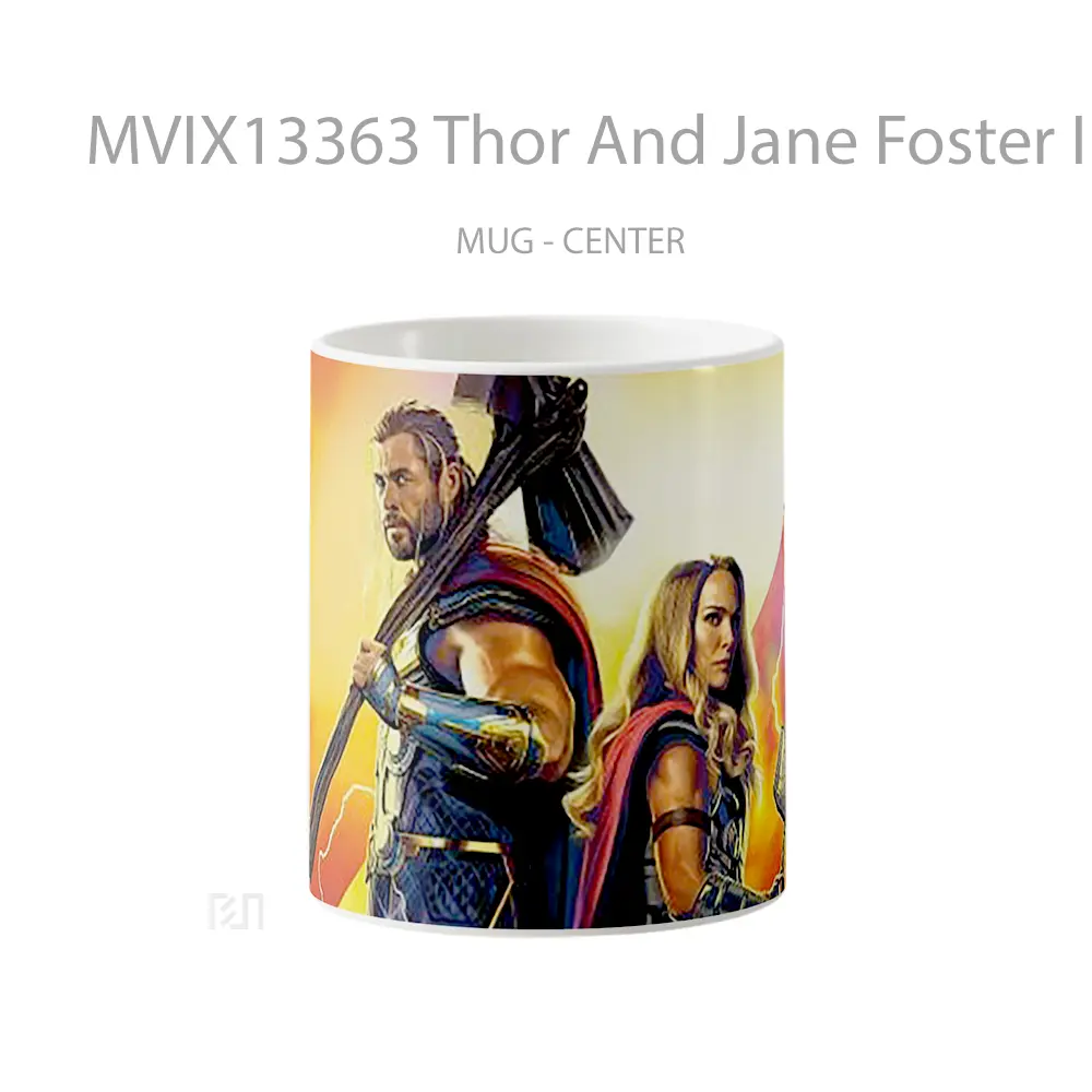 Mug Thor And Jane Foster In Thor Love And Thunder Gelas Superhero