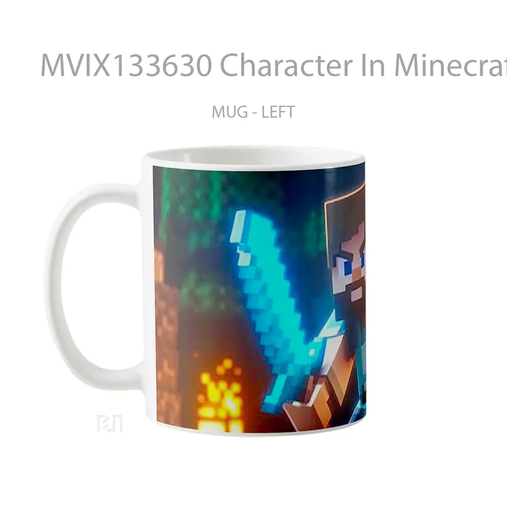 Mug Character In Minecraft Cangkir Gamer - All-side / Desain