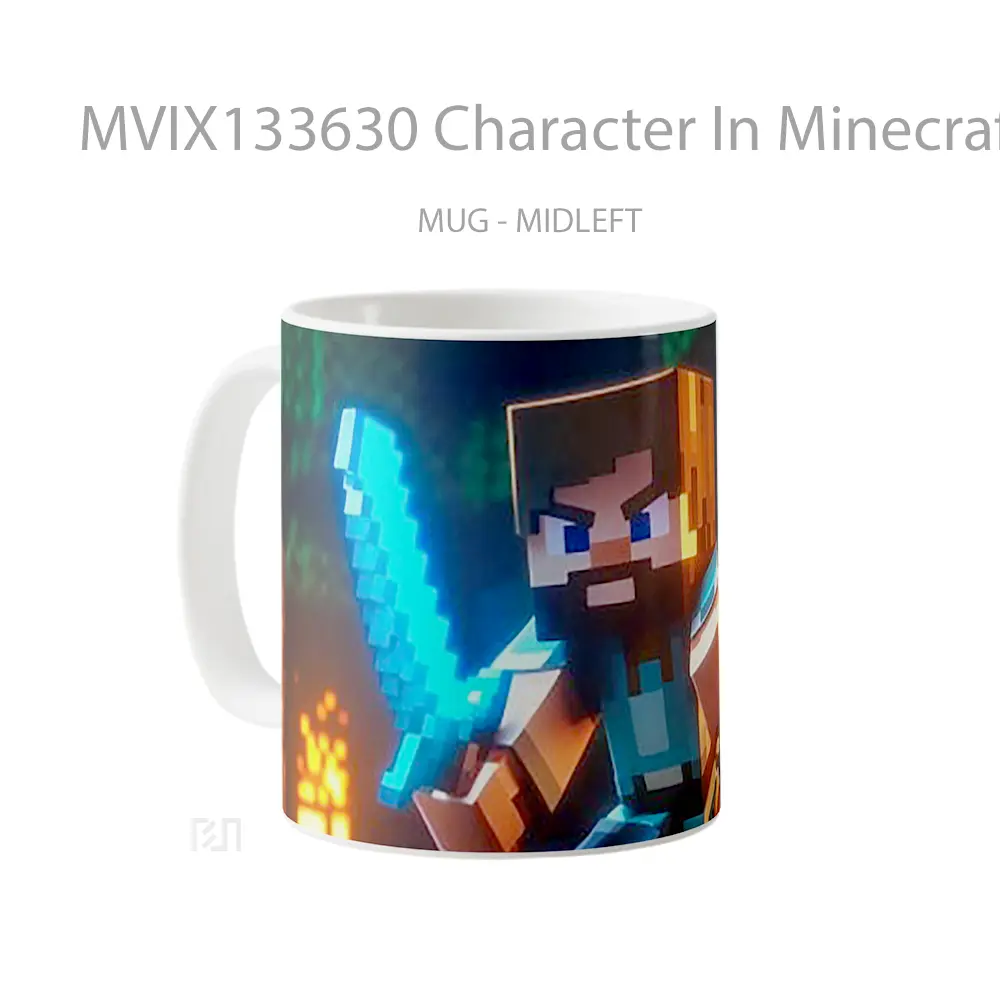 Mug Character In Minecraft Cangkir Gamer - All-side / Desain