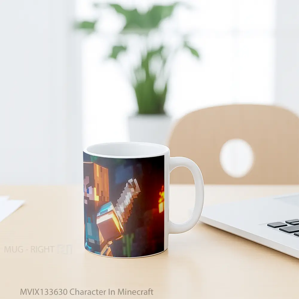 Mug Character In Minecraft Cangkir Gamer - All-side / Desain