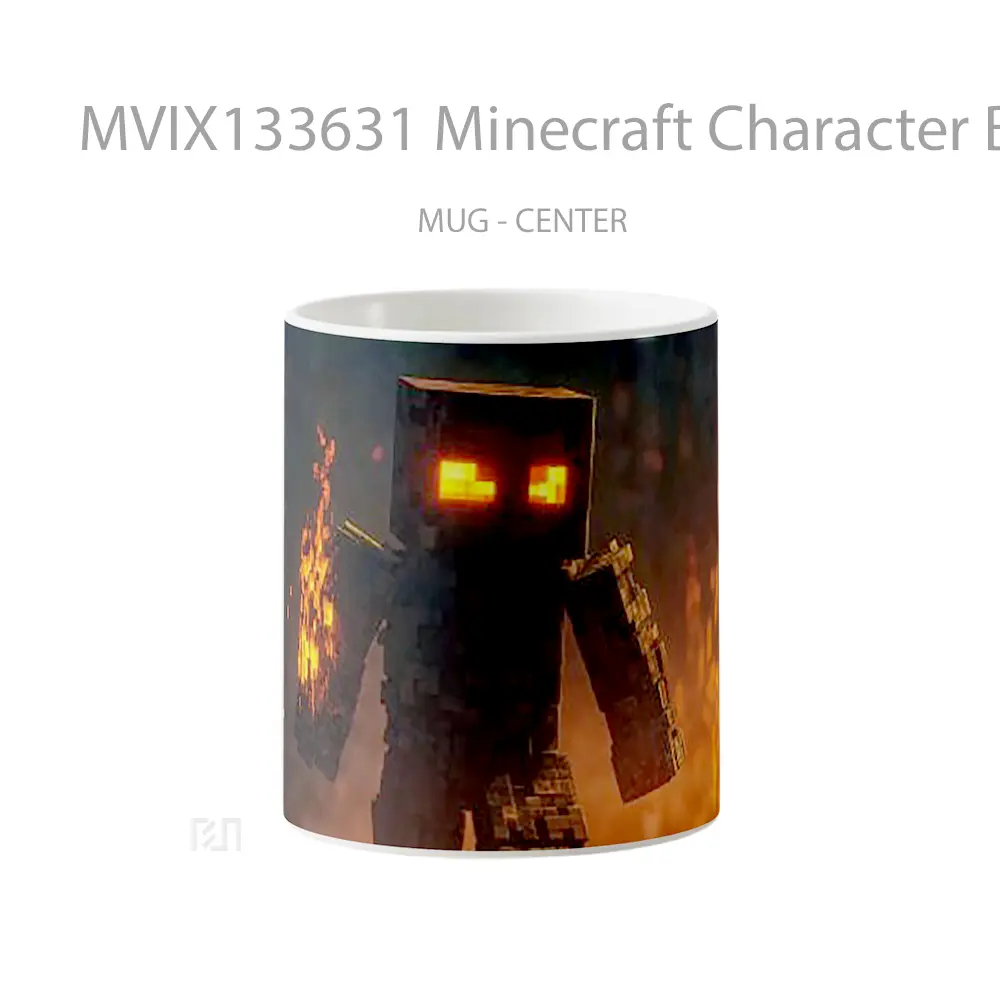 Mug Minecraft Character Between Fire Cangkir Gamer