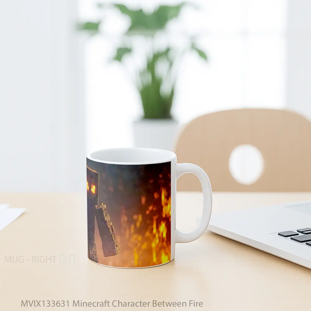 Mug Minecraft Character Between Fire Cangkir Gamer - All-side / Desain