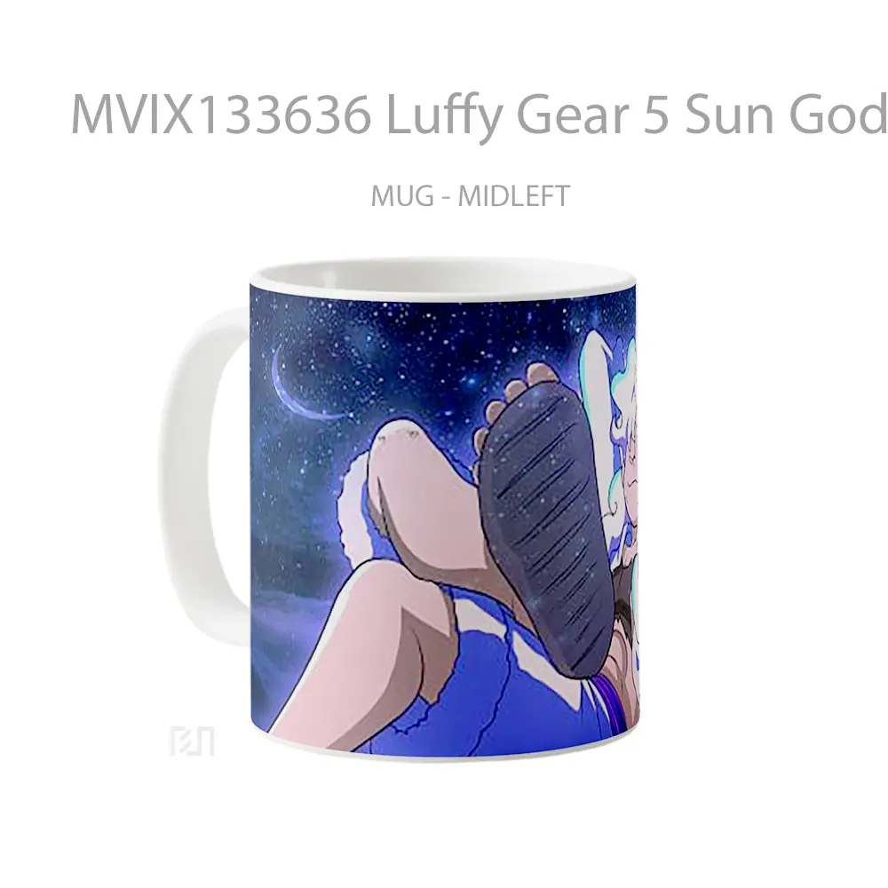 Mug Luffy Gear 5 Sun God Nika V3 Cangkir Anime - All-side / Desain