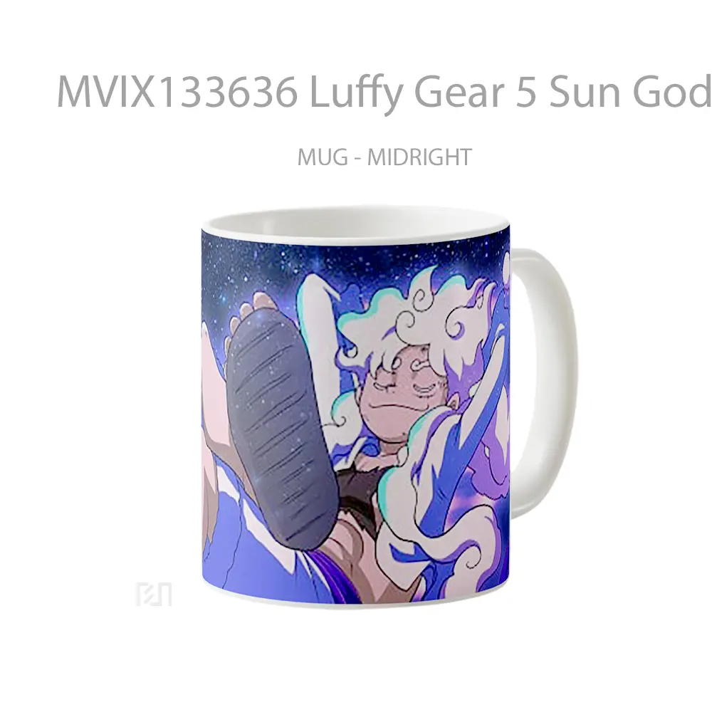 Mug Luffy Gear 5 Sun God Nika V3 Cangkir Anime - All-side / Desain