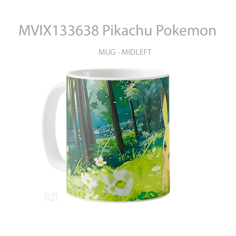 Mug Pikachu Pokemon Cangkir Anime - All-side / Desain