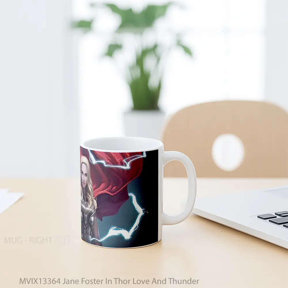 Mug Jane Foster In Thor Love And Thunder Gelas Superhero - All-side / Desain