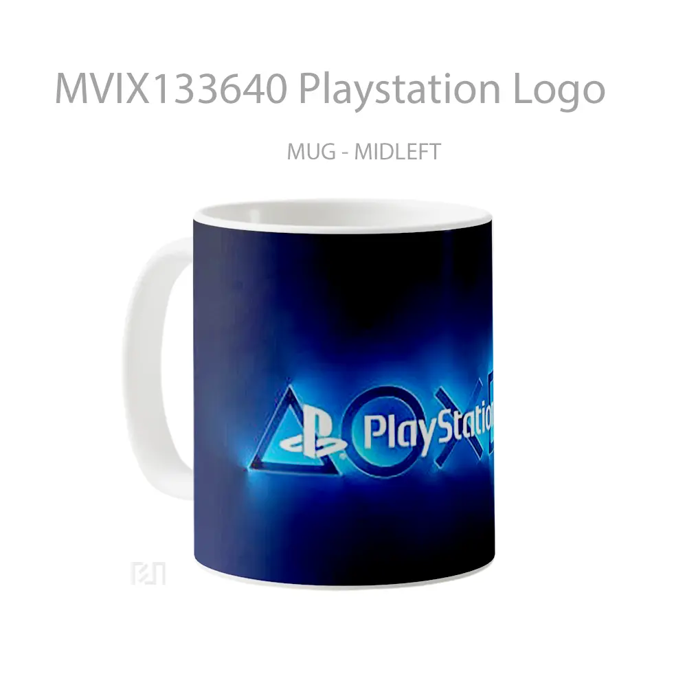 Mug Playstation Logo Cangkir Gamer - All-side / Desain