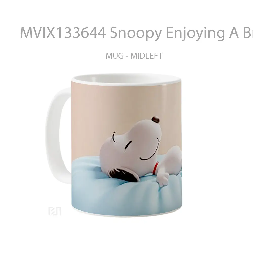 Mug Snoopy Enjoying A Break Gelas Keramik Unik - All-side / Desain