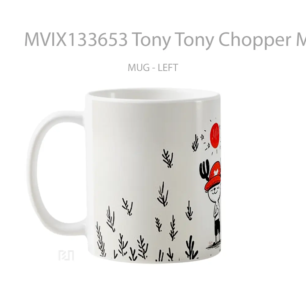 Mug Tony Tony Chopper Minimalist 2D Illustration Gelas Seni Modern - All-side / Desain
