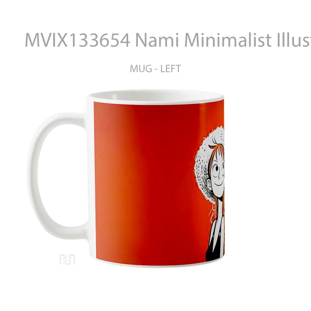 Mug Nami Minimalist Illustration Gelas Seni Modern - All-side / Desain