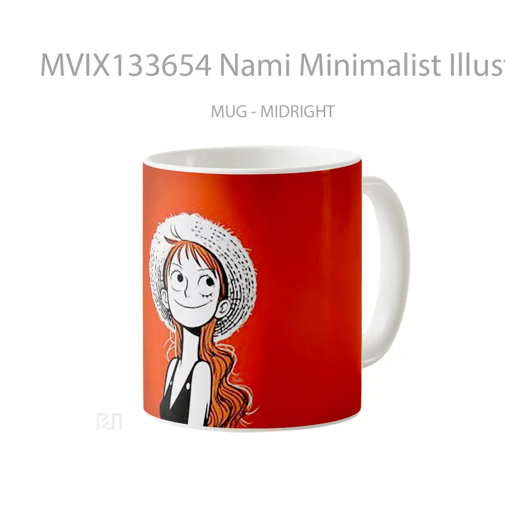 Mug Nami Minimalist Illustration Gelas Seni Modern - All-side / Desain