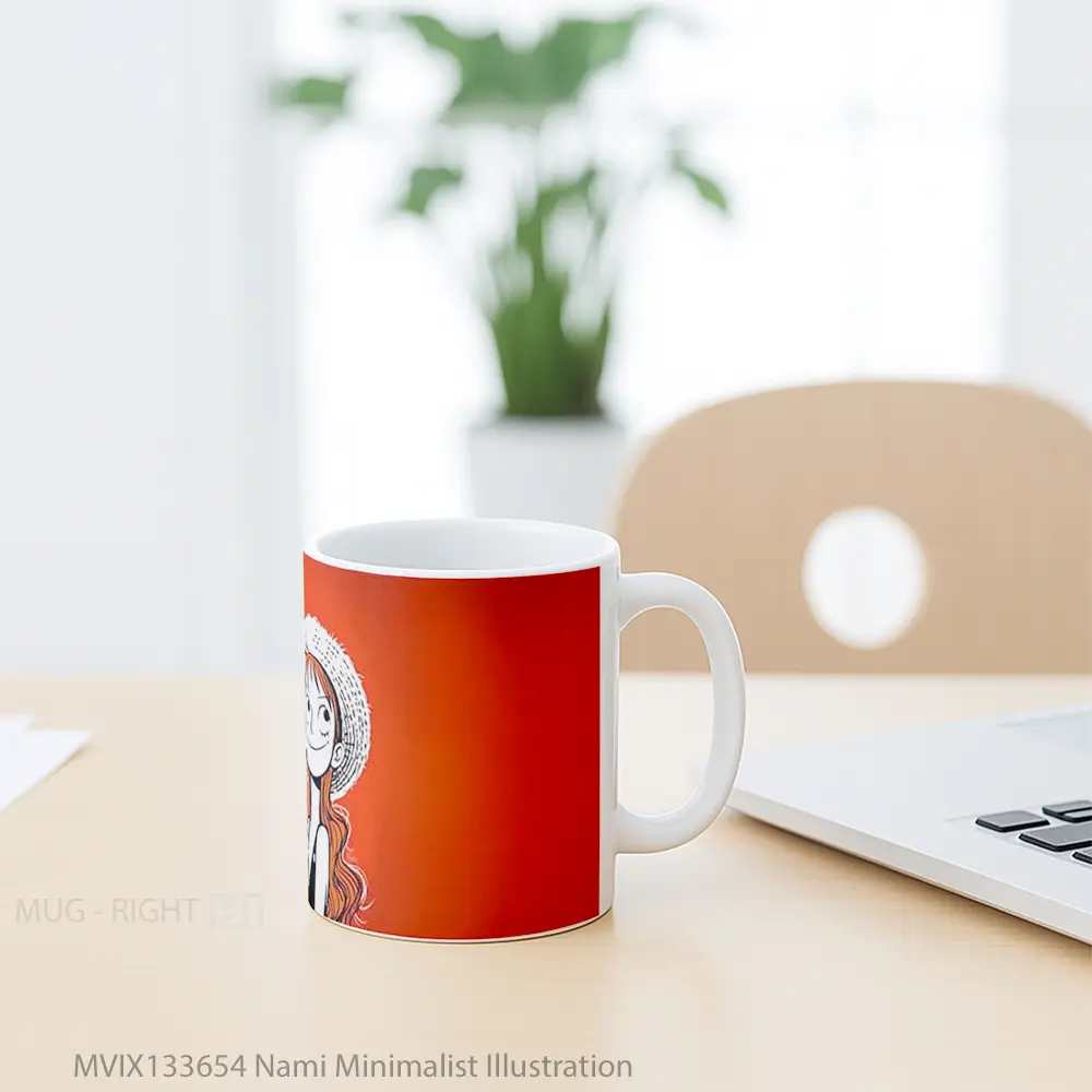 Mug Nami Minimalist Illustration Gelas Seni Modern - All-side / Desain