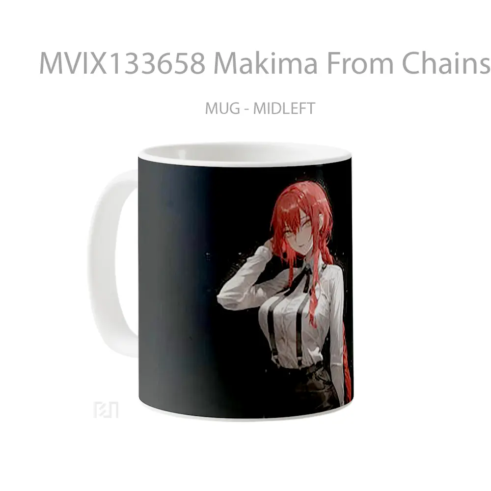 Mug Makima From Chainsaw Man Gelas Keramik Unik - All-side / Desain