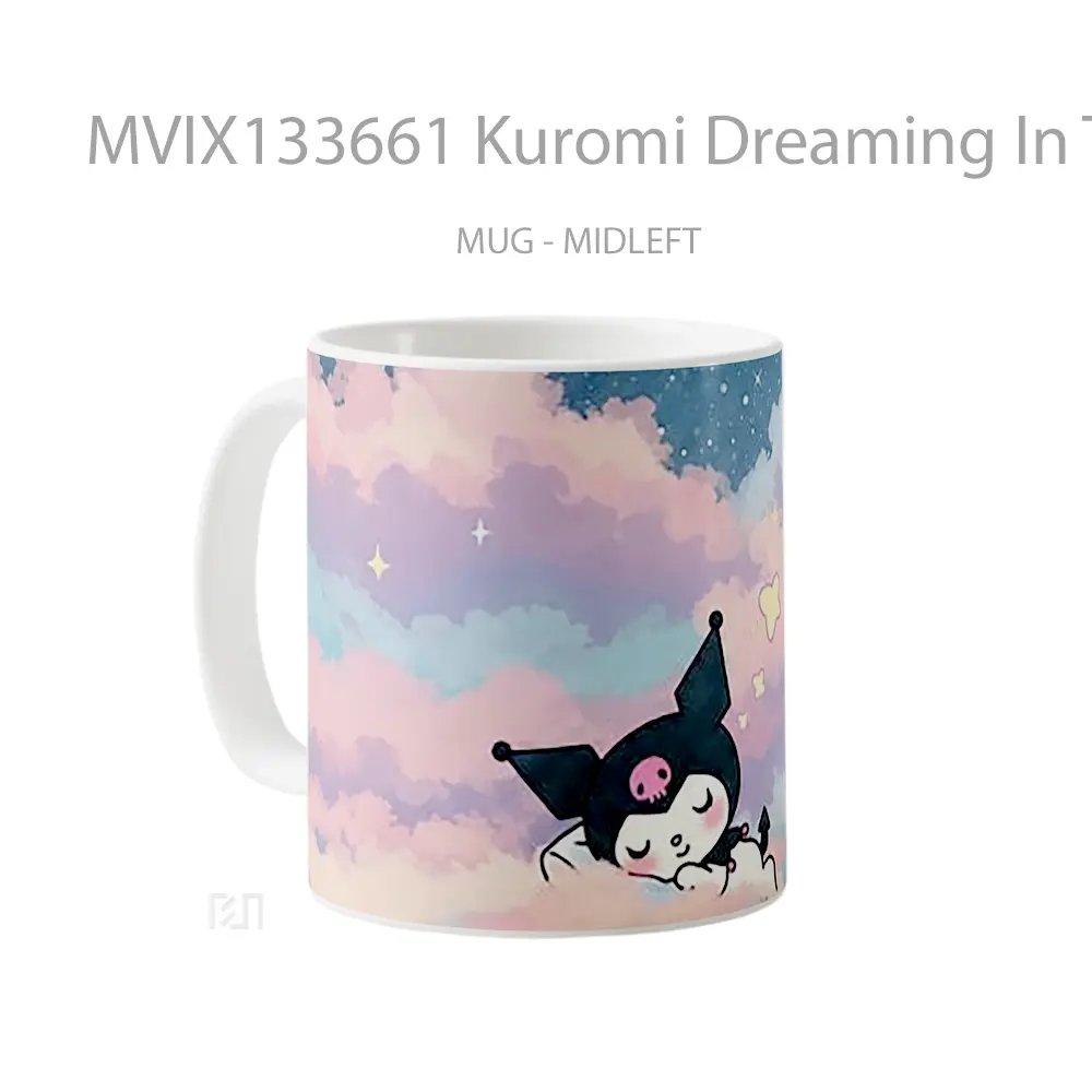 Mug Kuromi Dreaming In The Clouds Gelas Pemandangan Alam - All-side / Desain