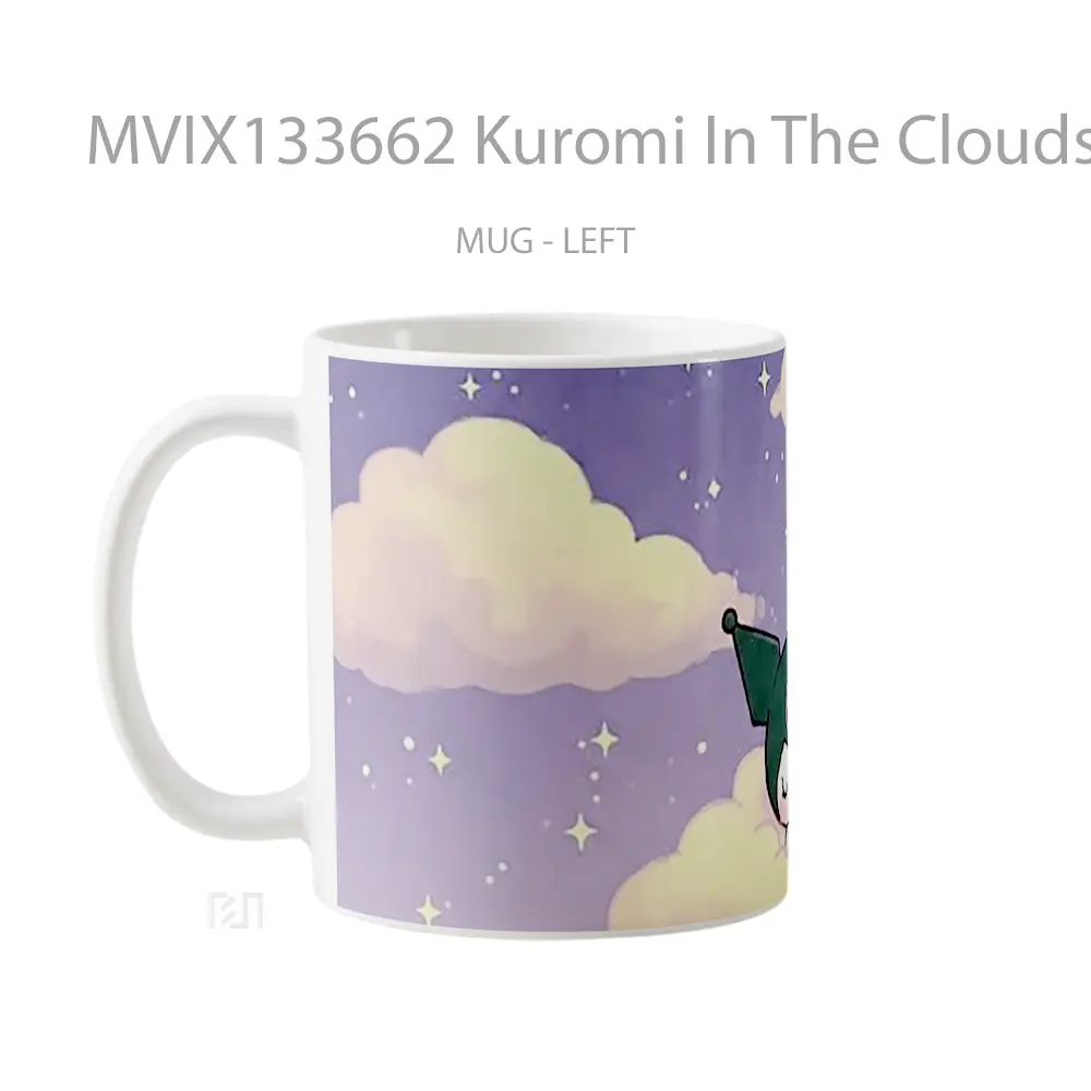 Mug Kuromi In The Clouds Gelas Pemandangan Alam - All-side / Desain