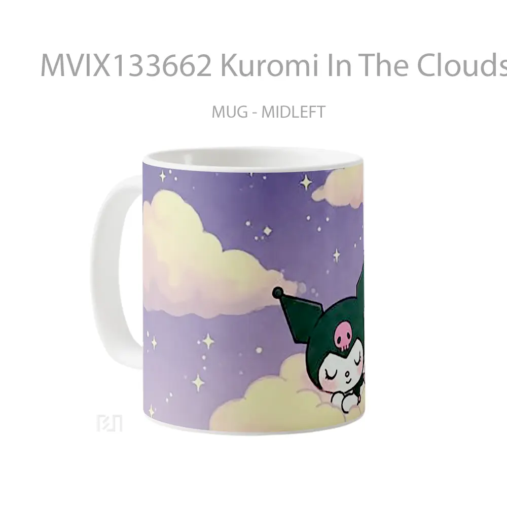 Mug Kuromi In The Clouds Gelas Pemandangan Alam - All-side / Desain