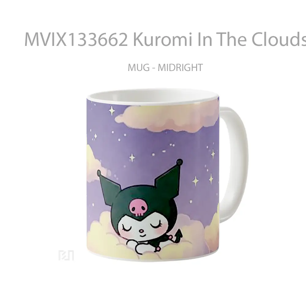 Mug Kuromi In The Clouds Gelas Pemandangan Alam - All-side / Desain