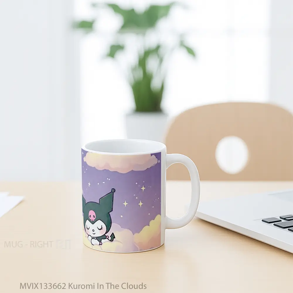 Mug Kuromi In The Clouds Gelas Pemandangan Alam - All-side / Desain