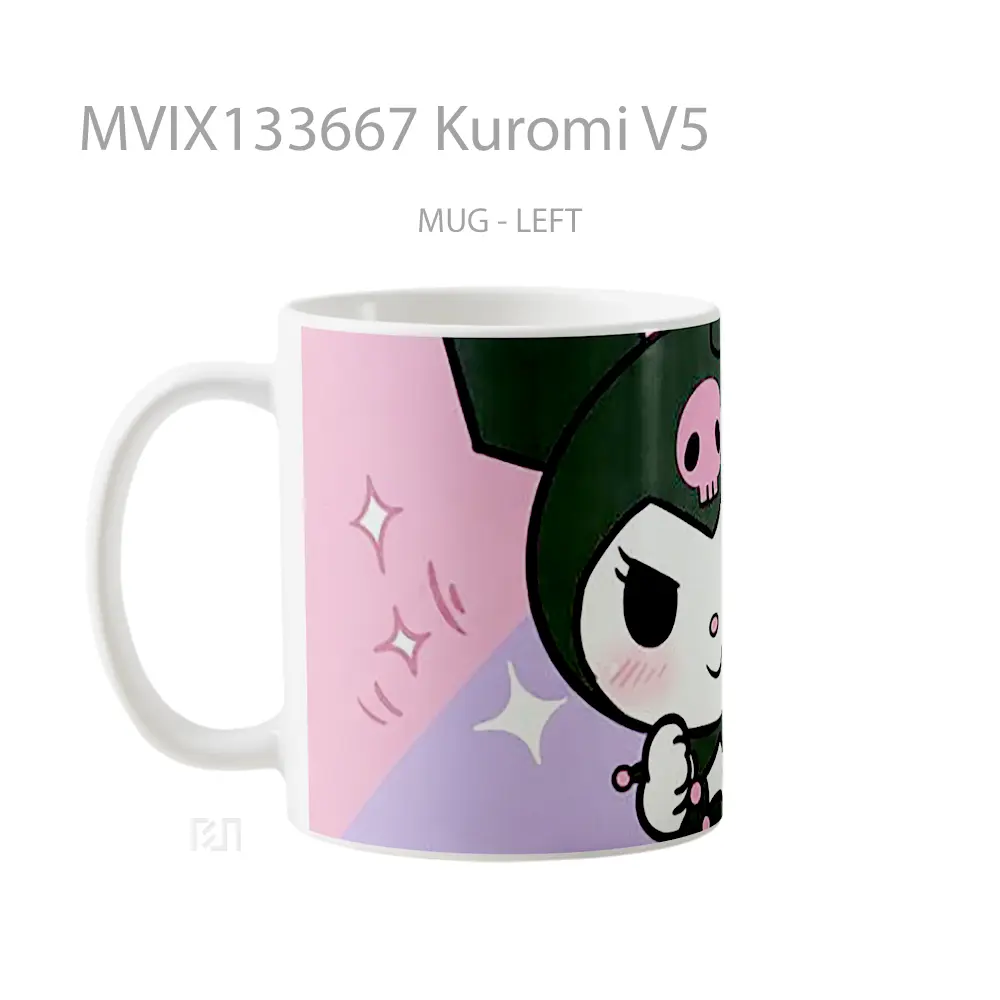 Mug Kuromi V5 Gelas Keramik Unik - All-side / Desain