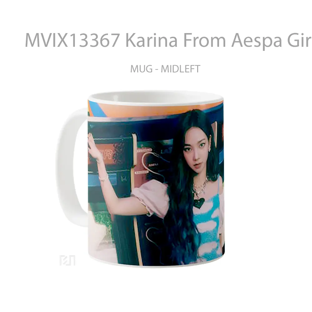 Mug Karina From Aespa Girls Real World Gelas Keramik Unik - All-side / Desain