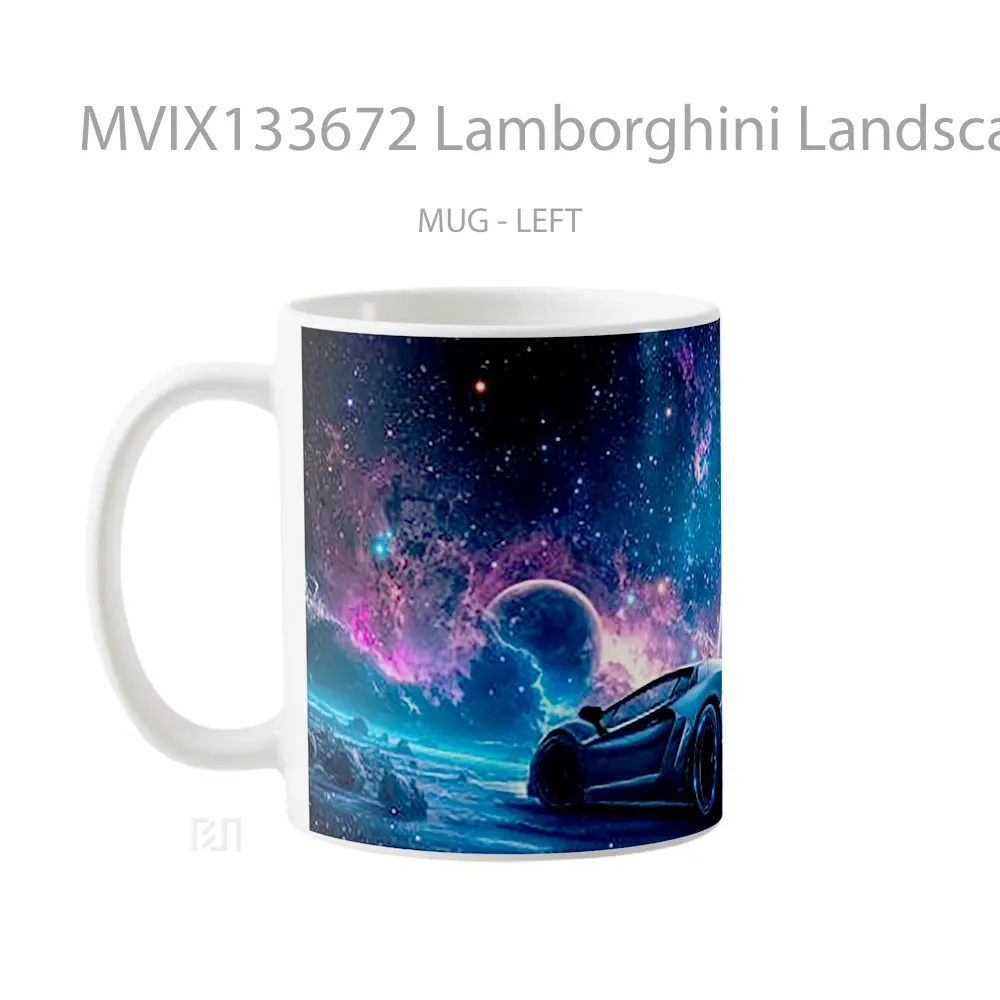 Mug Lamborghini Landscape Of The Universe Cangkir Mobil - All-side / Desain