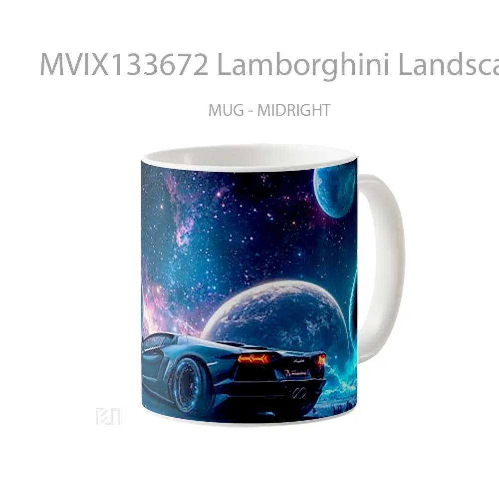 Mug Lamborghini Landscape Of The Universe Cangkir Mobil - All-side / Desain