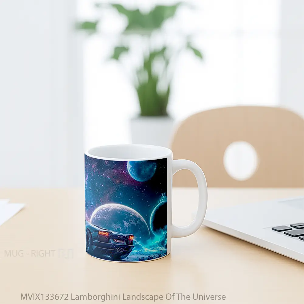 Mug Lamborghini Landscape Of The Universe Cangkir Mobil - All-side / Desain