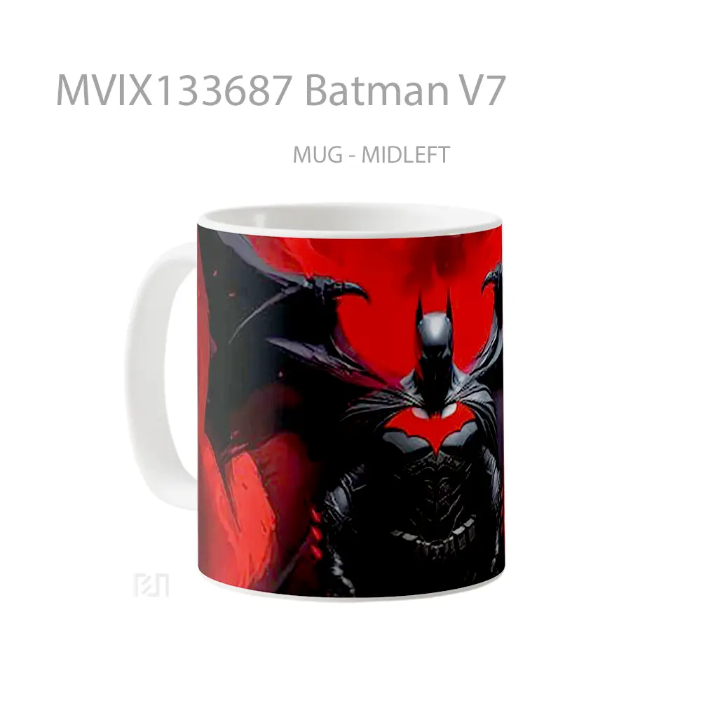 Mug Batman V7 Gelas Superhero - All-side / Desain