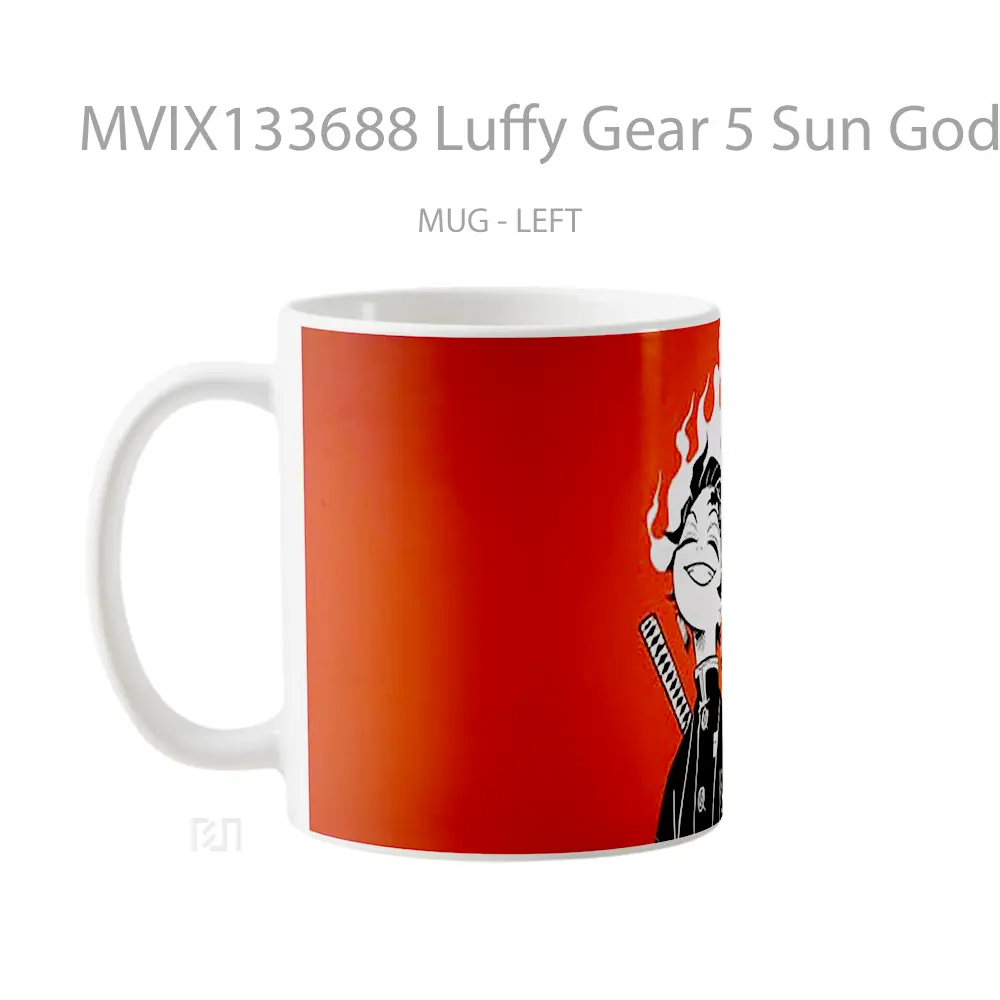 Mug Luffy Gear 5 Sun God Nika V4 Cangkir Anime - All-side / Desain