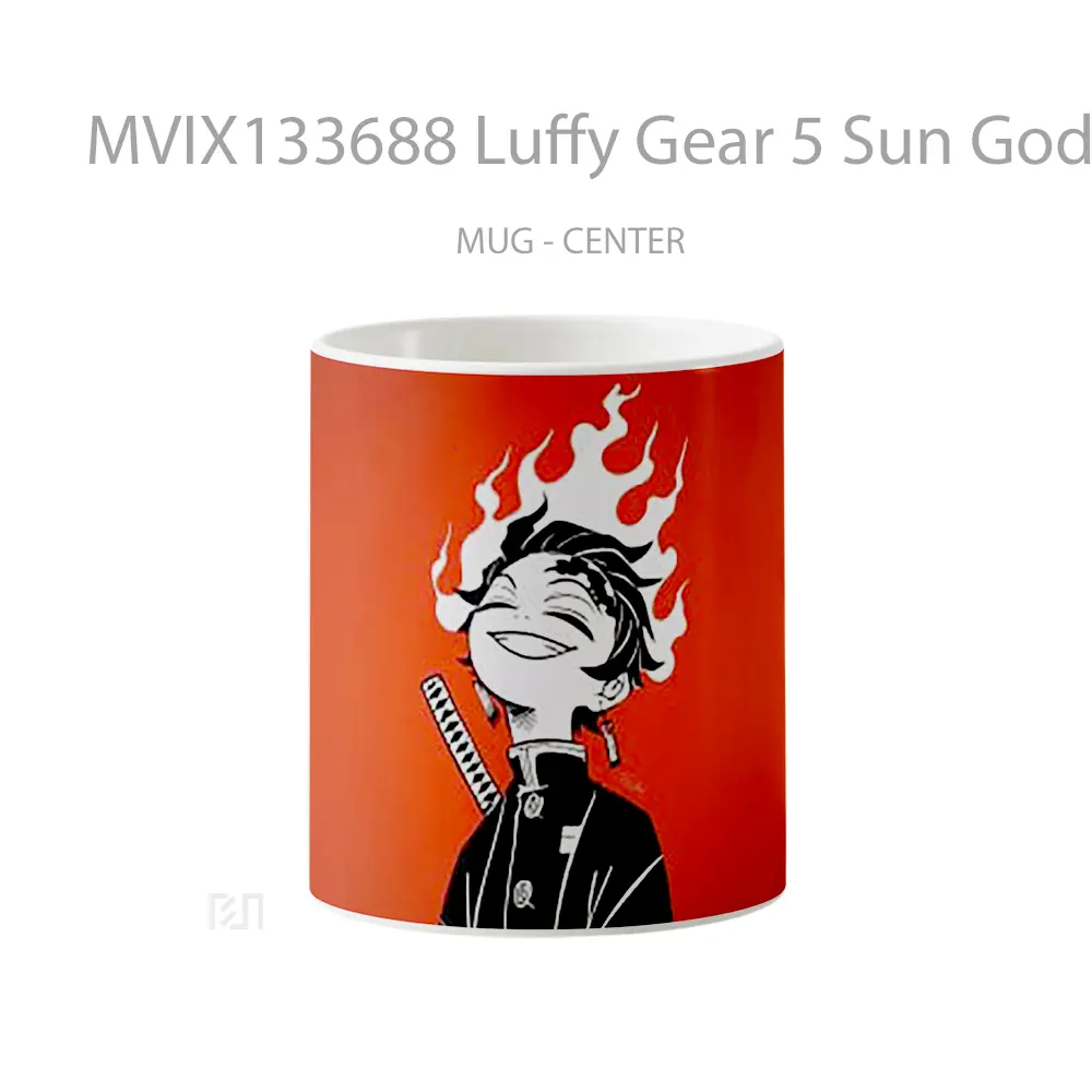 Mug Luffy Gear 5 Sun God Nika V4 Cangkir Anime