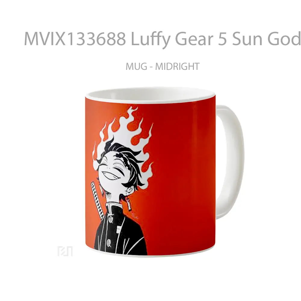 Mug Luffy Gear 5 Sun God Nika V4 Cangkir Anime - All-side / Desain