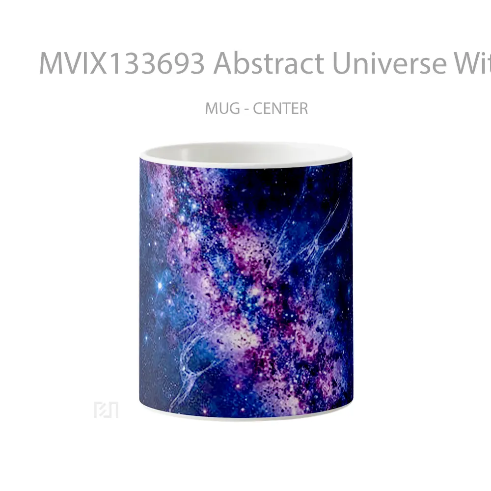 Mug Abstract Universe With Stars Gelas Seni Modern