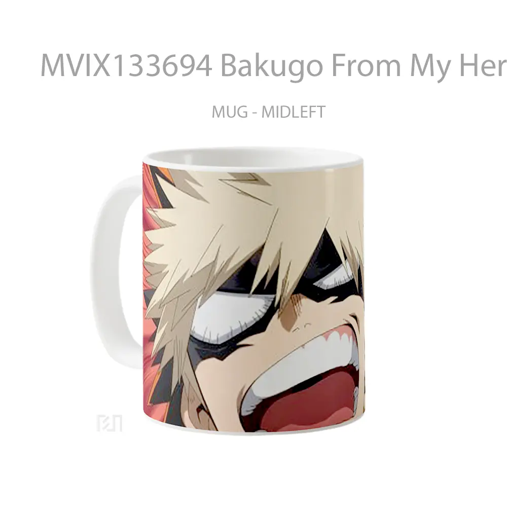 Mug Bakugo From My Hero Academia V1 Cangkir Anime - All-side / Desain