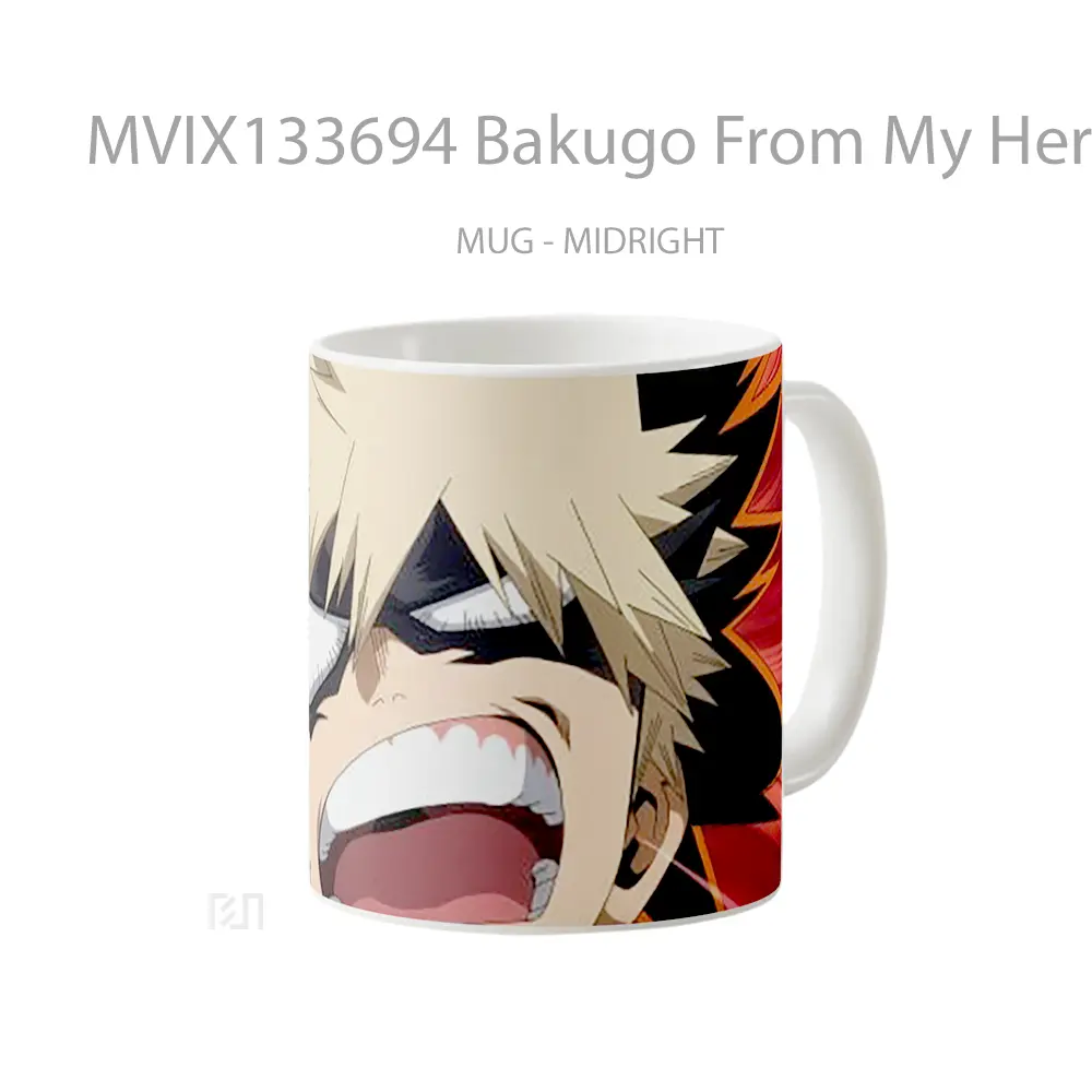 Mug Bakugo From My Hero Academia V1 Cangkir Anime - All-side / Desain