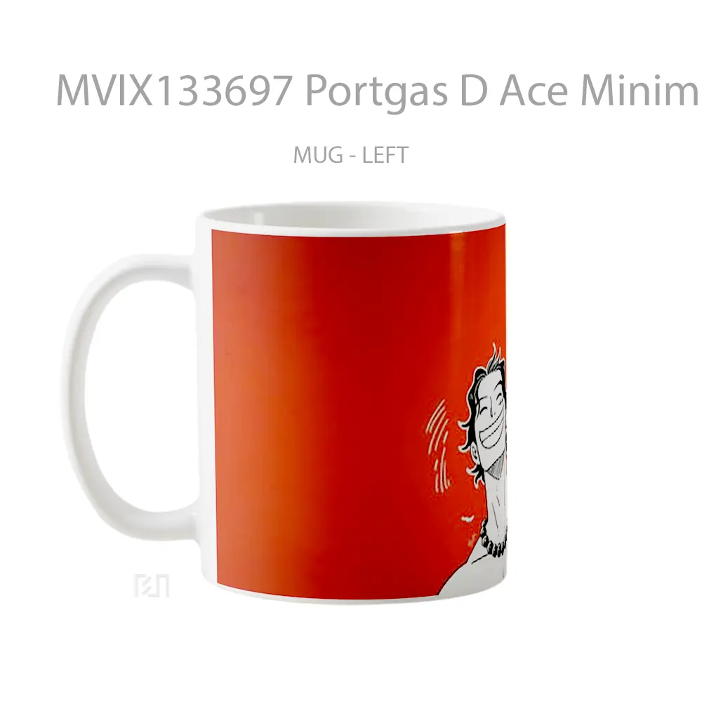 Mug Portgas D Ace Minimalist Illustration Gelas Seni Modern - All-side / Desain
