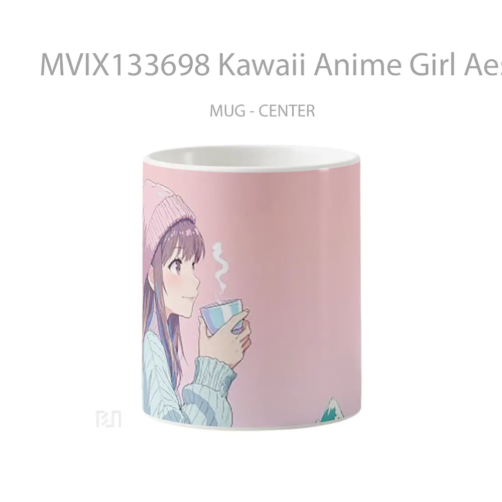 Mug Kawaii Anime Girl Aesthetic Cangkir Anime