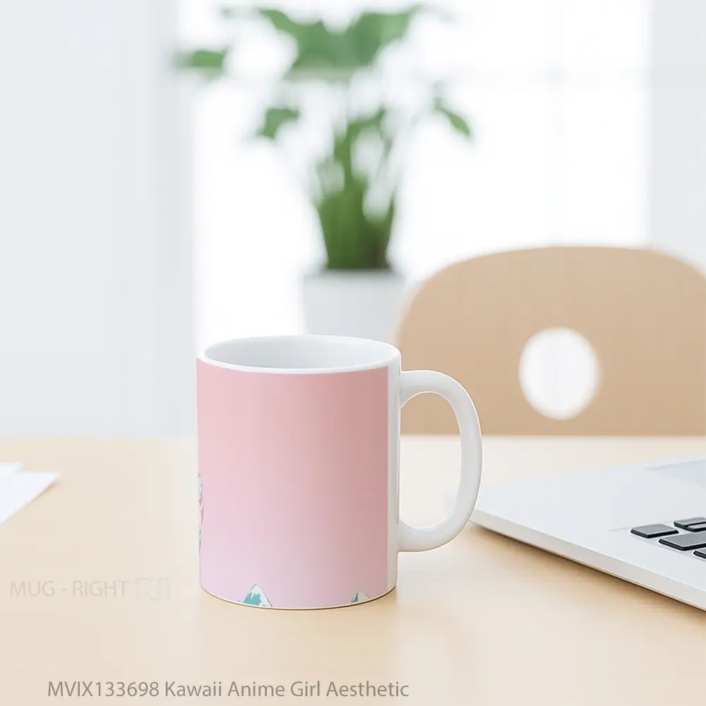 Mug Kawaii Anime Girl Aesthetic Cangkir Anime - All-side / Desain
