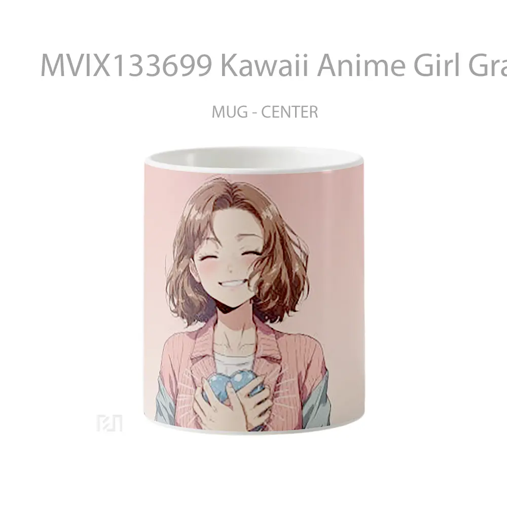 Mug Kawaii Anime Girl Gratitude And Self Love Cangkir Anime