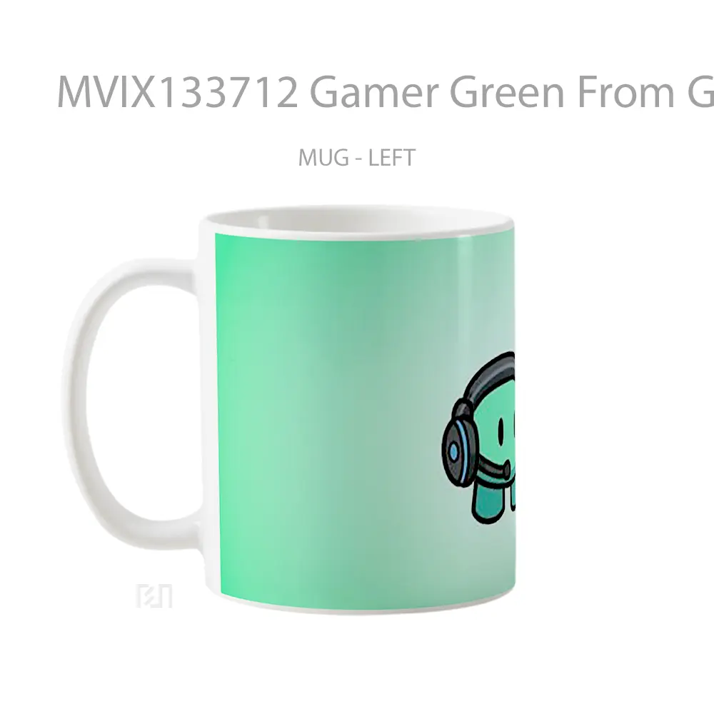 Mug Gamer Green From Gimkit Cangkir Gamer - All-side / Desain