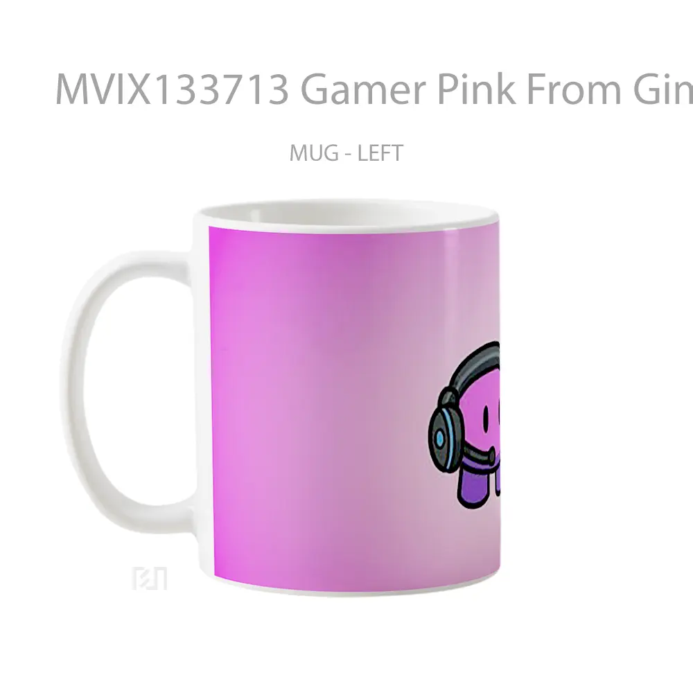 Mug Gamer Pink From Gimkit Cangkir Gamer - All-side / Desain