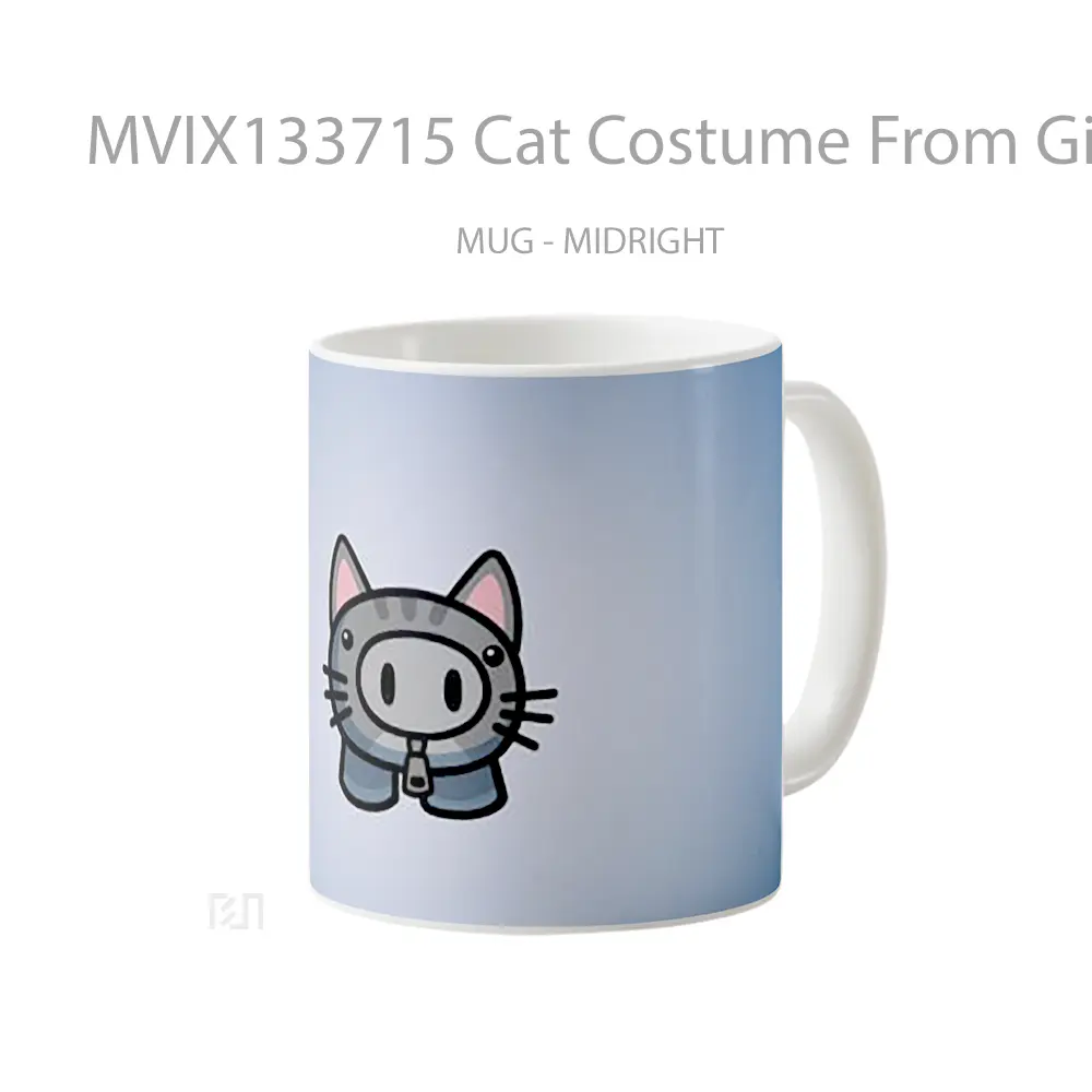 Mug Cat Costume From Gimkit Gelas Hewan Lucu - All-side / Desain