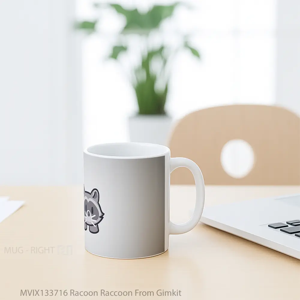 Mug Racoon Raccoon From Gimkit Gelas Keramik Unik - All-side / Desain