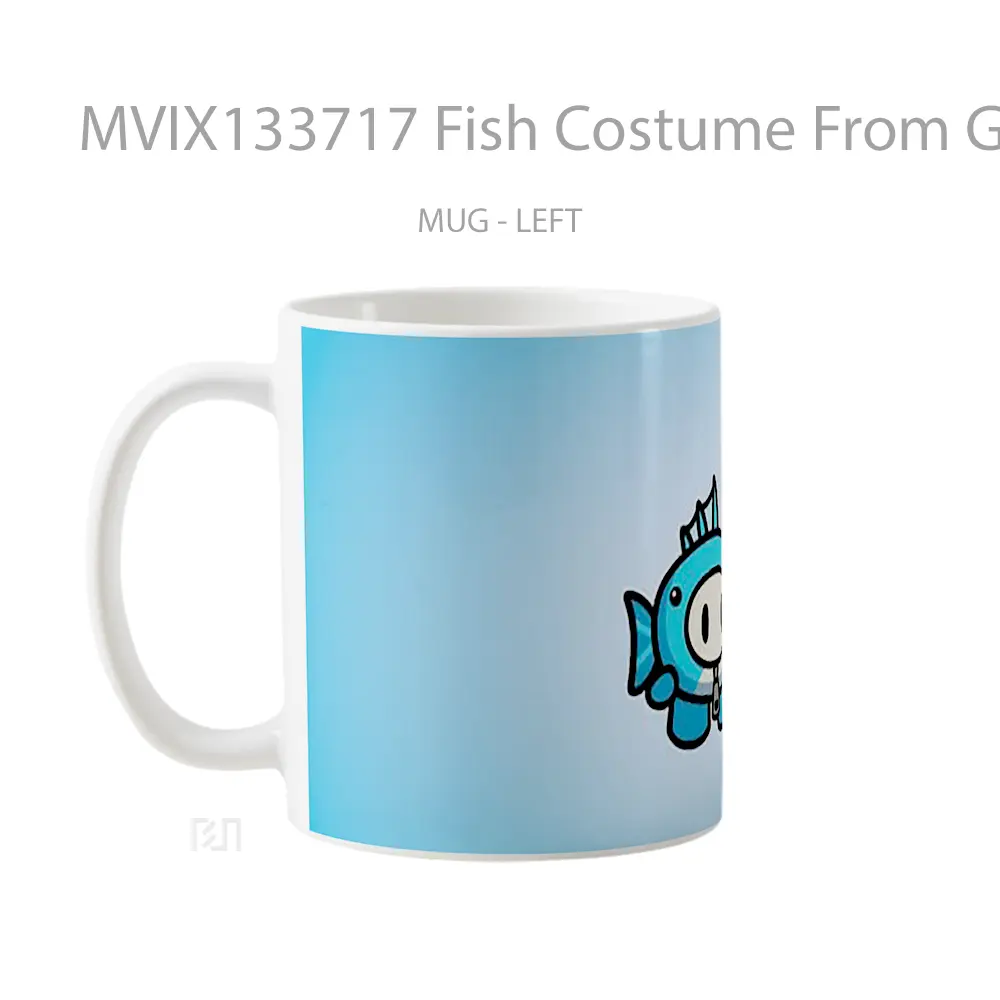 Mug Fish Costume From Gimkit Gelas Hewan Lucu - All-side / Desain