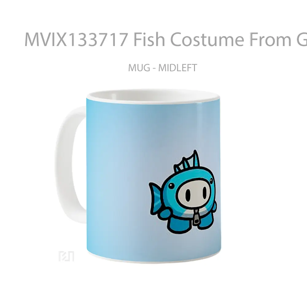 Mug Fish Costume From Gimkit Gelas Hewan Lucu - All-side / Desain