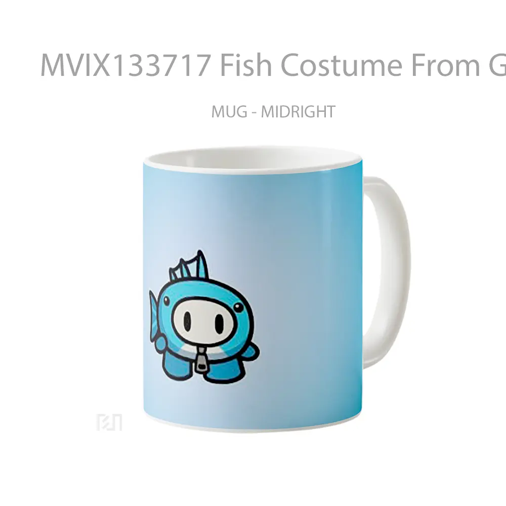 Mug Fish Costume From Gimkit Gelas Hewan Lucu - All-side / Desain