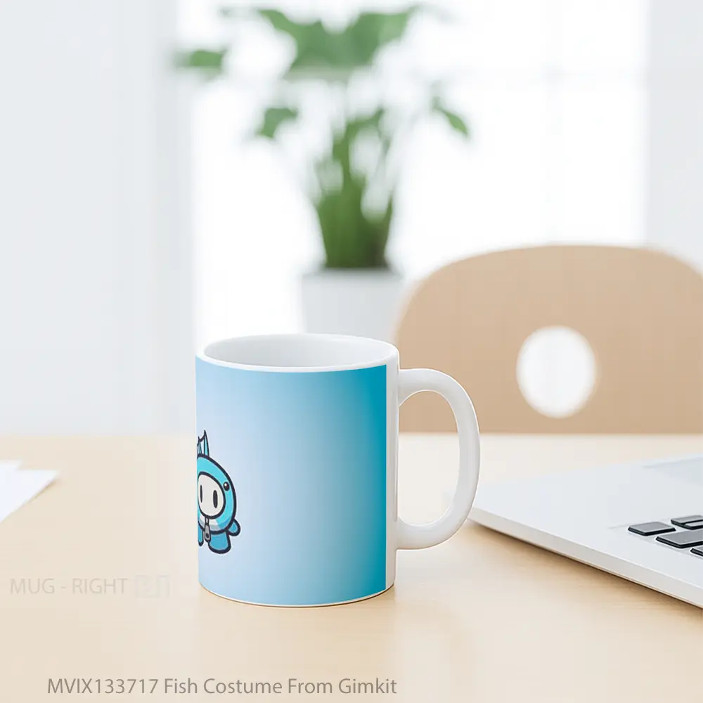 Mug Fish Costume From Gimkit Gelas Hewan Lucu - All-side / Desain