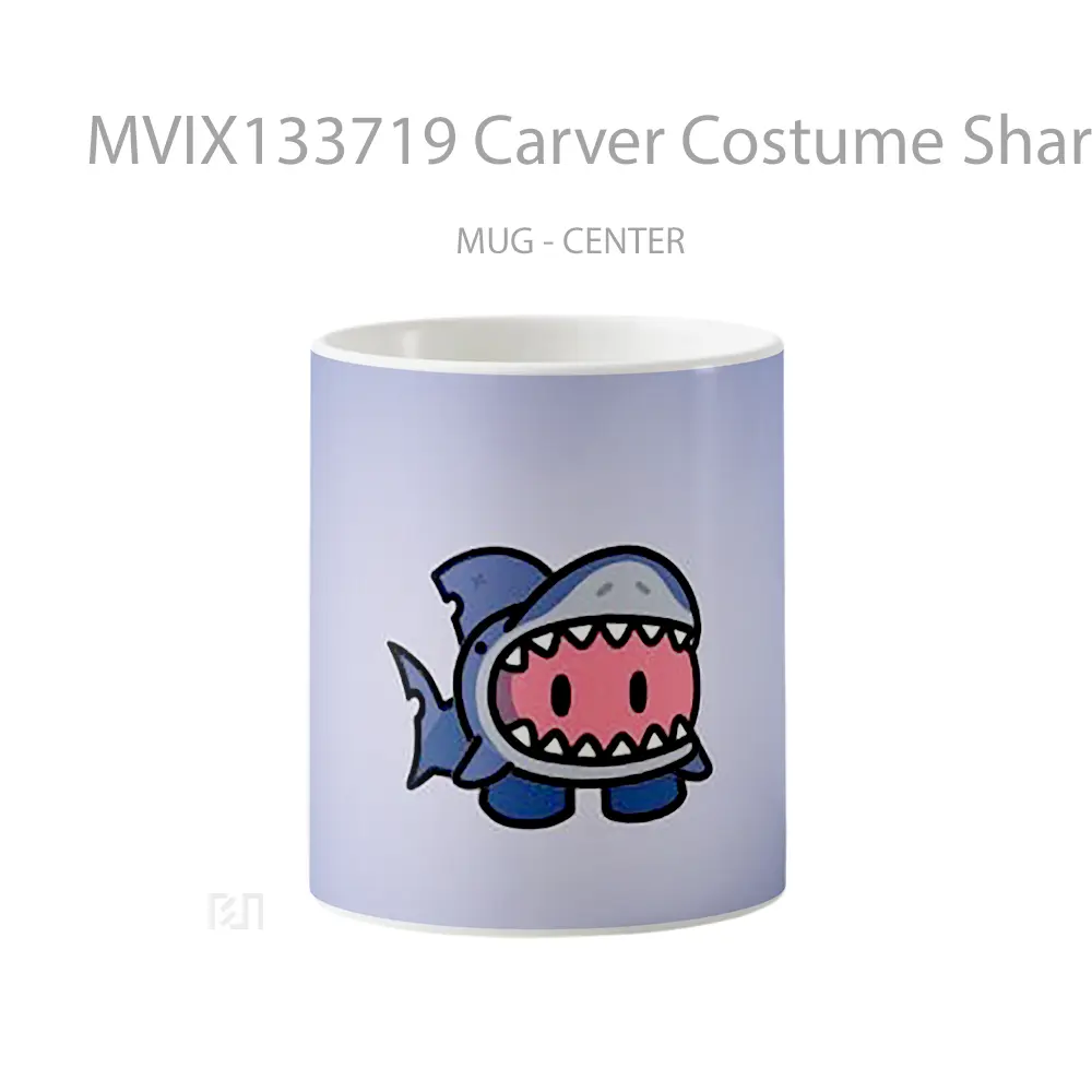 Mug Carver Costume Shark From Gimkit Gelas Hewan Lucu