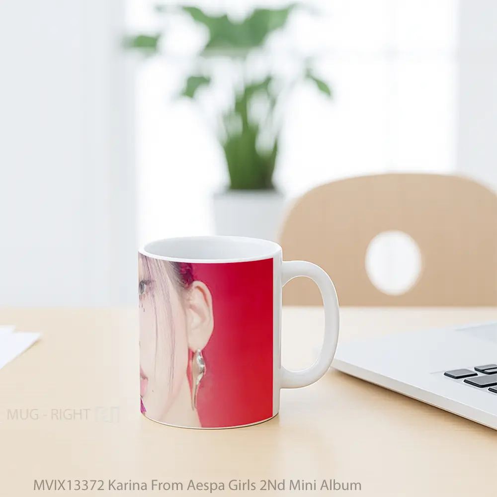 Mug Karina From Aespa Girls 2Nd Mini Album Gelas Keramik Unik - All-side / Desain