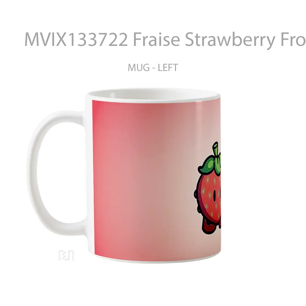 Mug Fraise Strawberry From Gimkit Gelas Keramik Unik - All-side / Desain