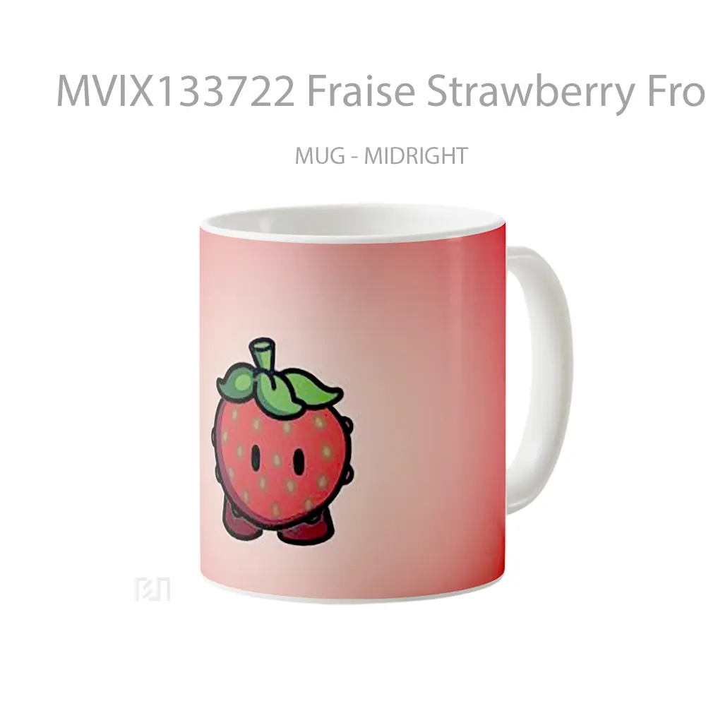 Mug Fraise Strawberry From Gimkit Gelas Keramik Unik - All-side / Desain